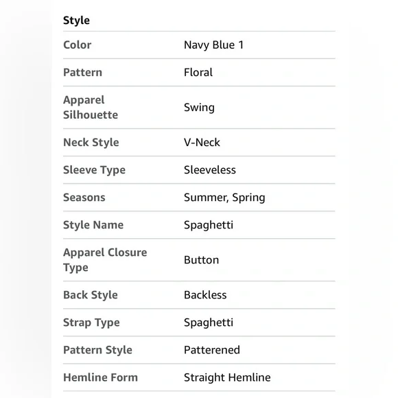 ANGASHION | Navy Blue and White Floral Spaghetti Buttoned Midi Sundress - Picture 10 of 11